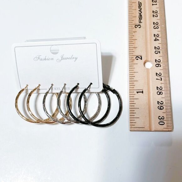 hoop earrings T9 - Picture 3 of 4